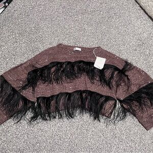 Brunello Cucinelli crop sweater NEW